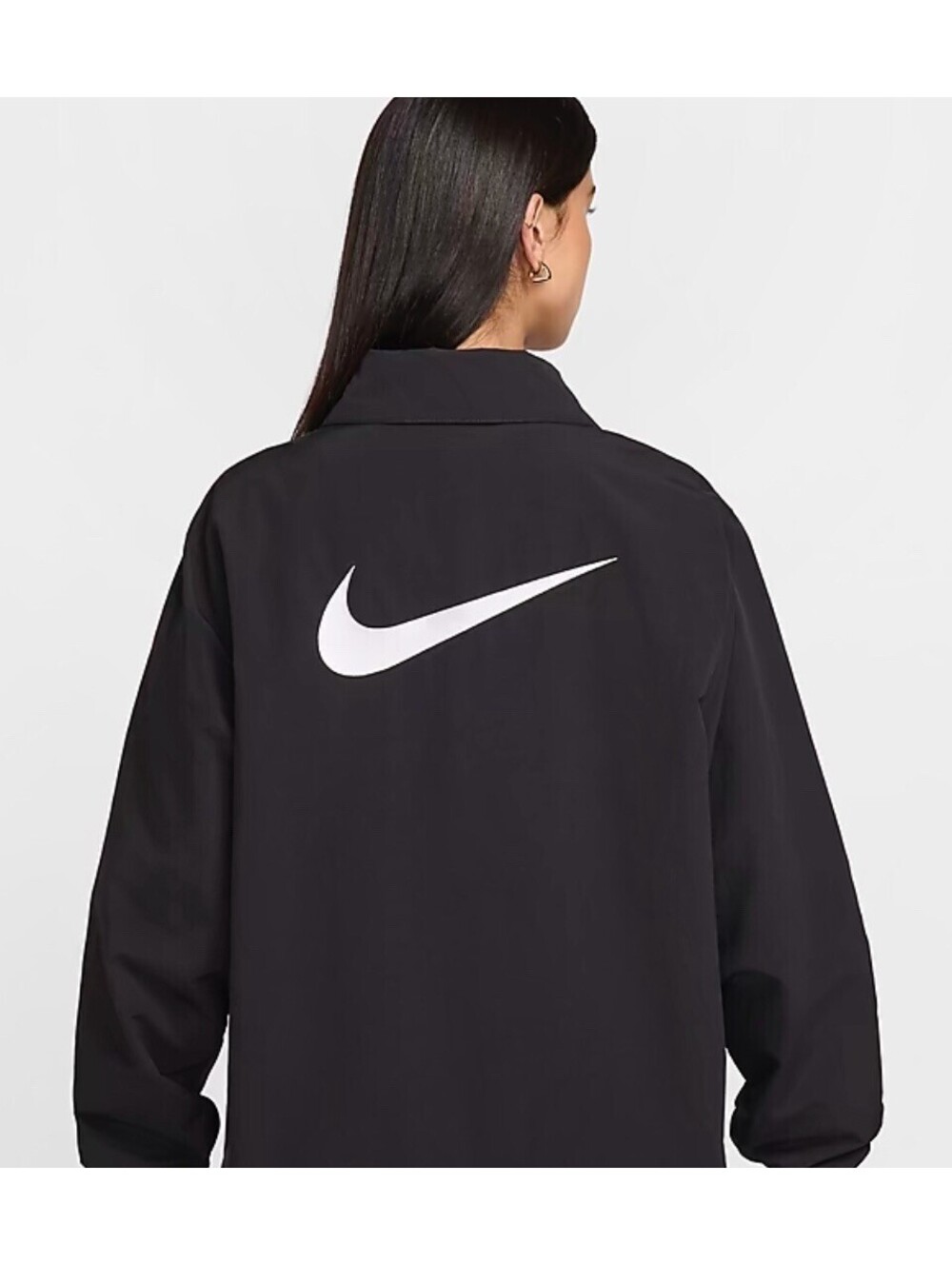 New Nike Women Large Oversized Jacket (Fits XL) - Embroidered Swoosh FV7560-010